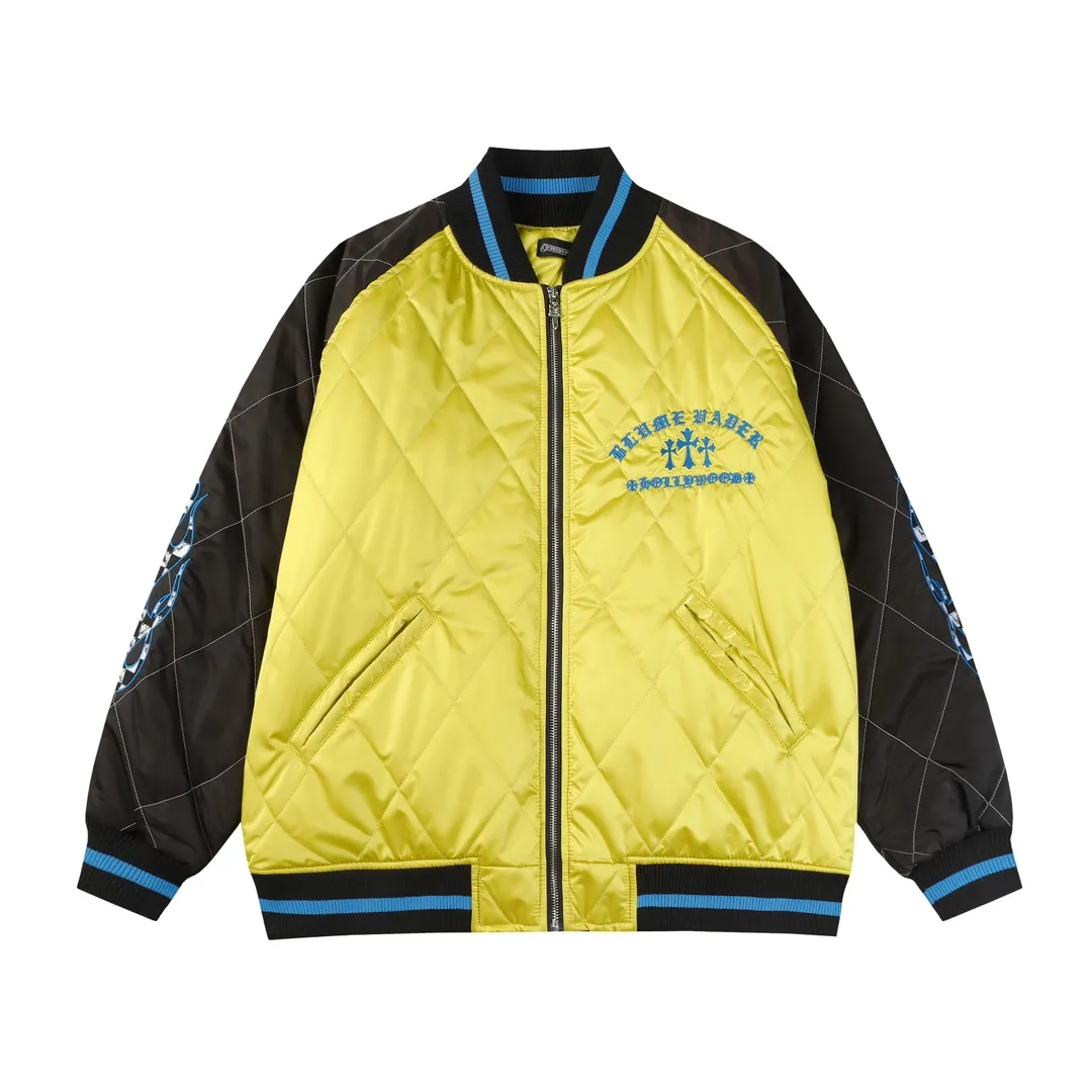 P420 Chrome Hearts2024ss Baseball Jacket Cotton Jacket - Made of woven quilted fabric. The 100,000-needle embroidery process is complex and fine. It is matched with heavy-duty hardware accessories to restore it one-to-one. M L XL XXL